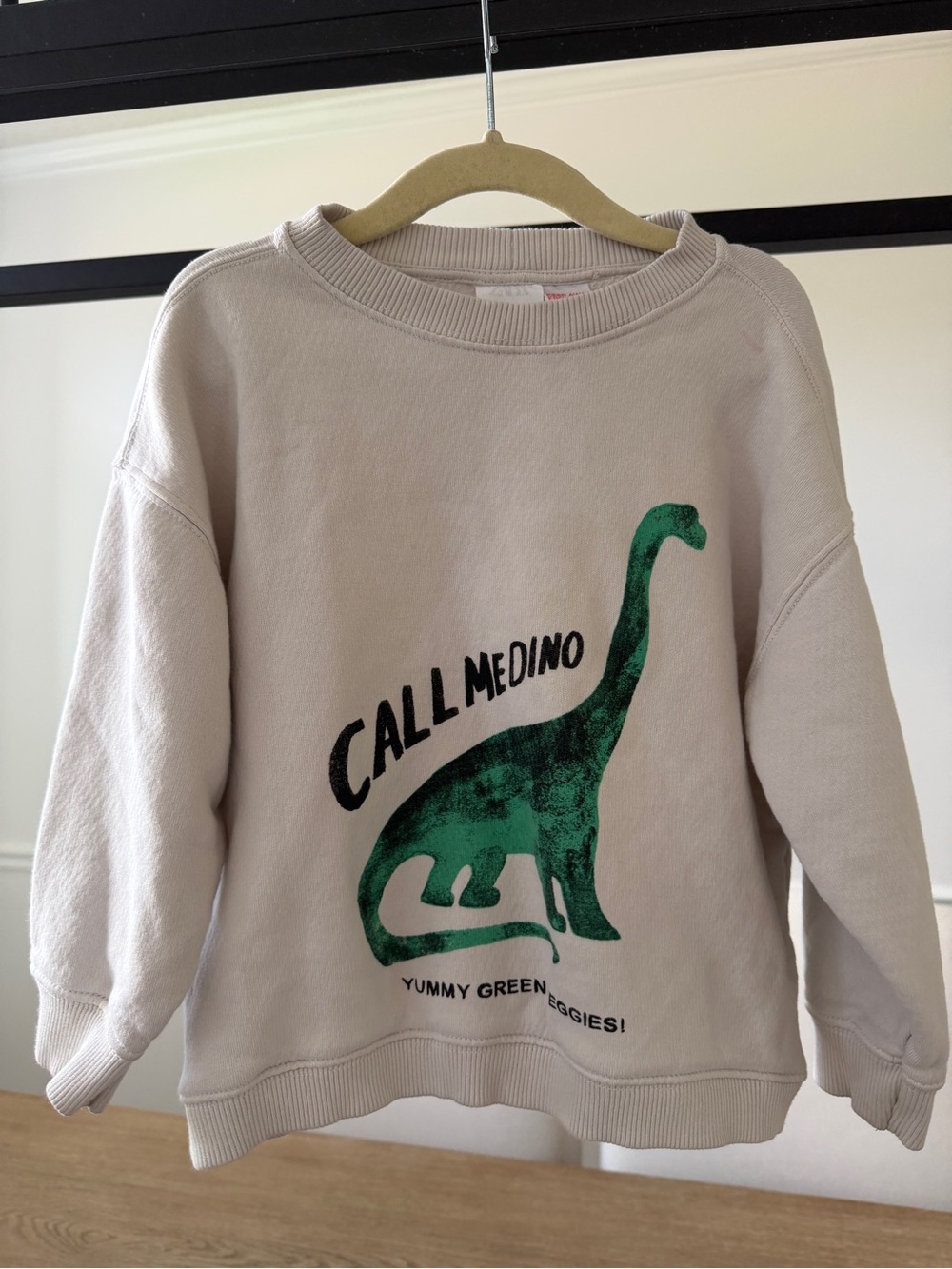 Zara Cream/Taupe Kids Crewneck Sweatshirt